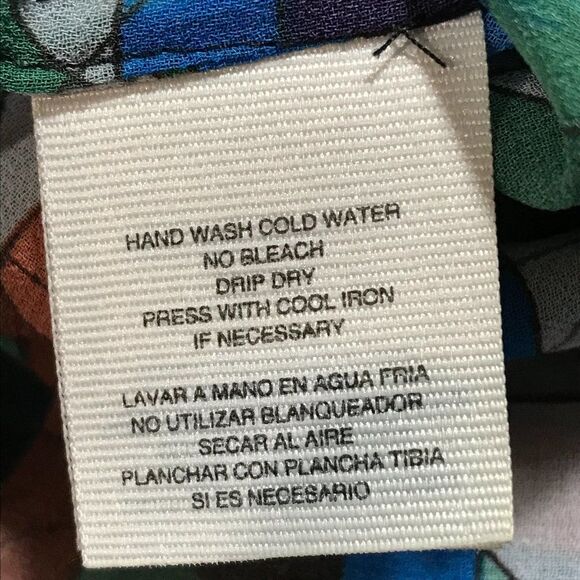 RACHEL Rachel Roy Button Down Blouse Women's Size 2 Roll Tab Geometric Pockets - Picture 8 of 9